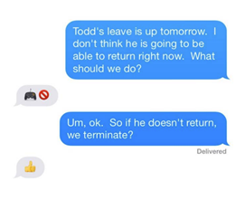 Game over - termination text